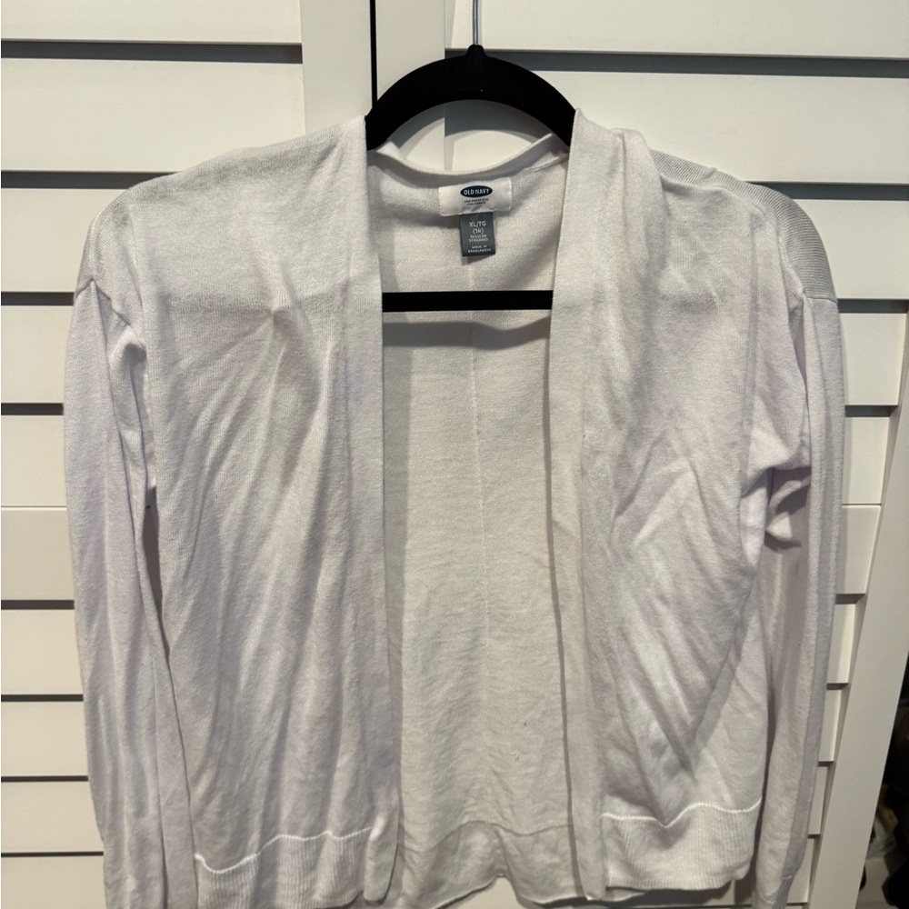 Old Navy Classic White Cardigan Sweater